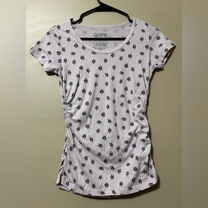 Women's Pink Skull Short Sleeve Top